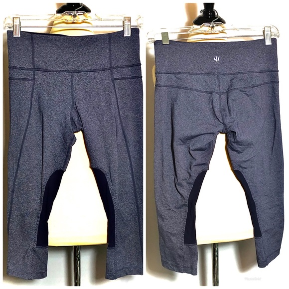 lululemon athletica Pants - LULULEMON denim blue Capri leggings sz 6